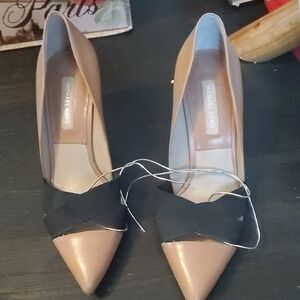 Michael Kors Black and Cream Heels Size 37.5 /7.5